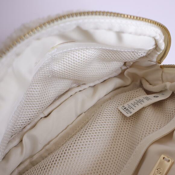 LULULEMON Fleece Everywhere Belt Bag Light Ivory Shoulder Crossbody Purse - Picture 6 of 7